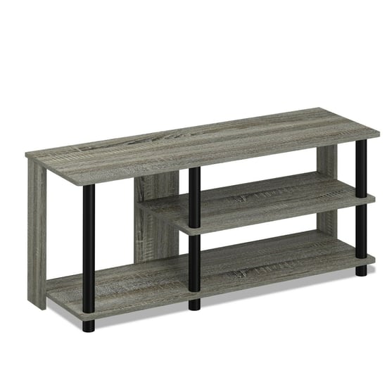 Furinno Turn-N-Tube Compact Multi Storage Shoe Rack, French Oak Grey/Black