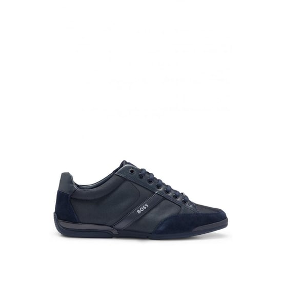 BOSS Orange Saturn Mens Low Profile Mixed Material Trainers With Suede and Faux Leather