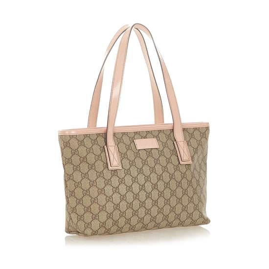Vintage Gucci GG Supreme Tote Bag Brown - Image 2