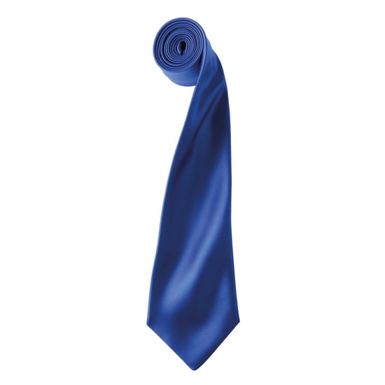 Premier Mens Plain Satin Tie (Narrow Blade) (Royal) - Image 1