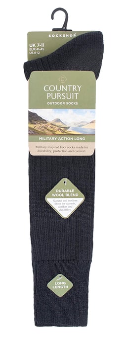 Mens Long Knee High Wool Military Action Army Style Socks for Boots - Image 2