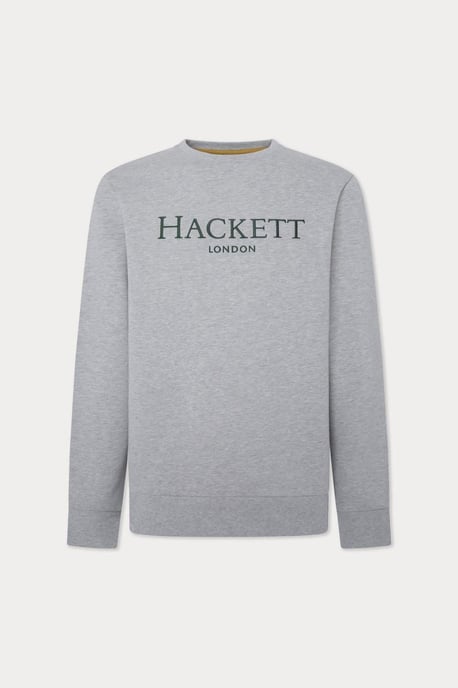 Heritage Hackett Logo Crew Sweat Grey Marl