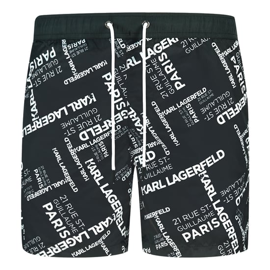 Karl Lagerfeld Paris Logo Black Swim Shorts