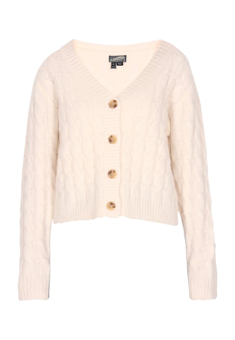 Dreimaster Vest Dames wol wit melange - Image 1