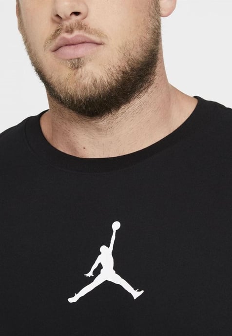Nike Air Jordan Jumpman Mens Crew T Shirt in Black - Image 3