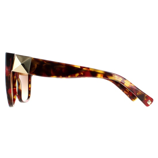 Valentino Square Womens Red Havana Brown Gradient VA4111 Sunglasses