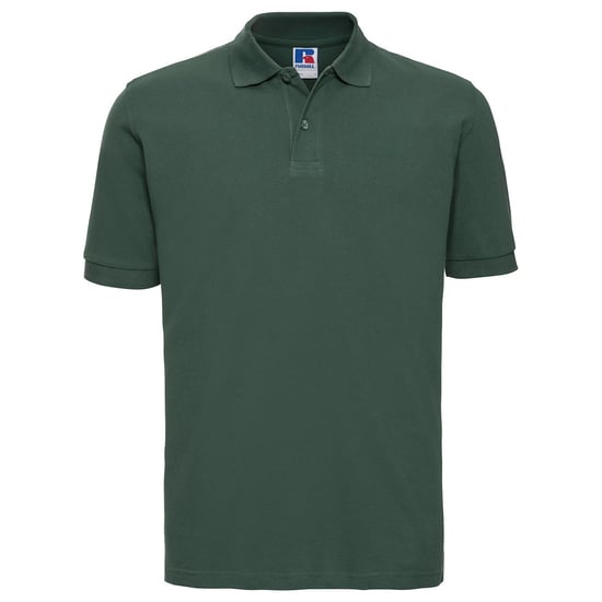 Russell Mens Classic Cotton Pique Polo Shirt (Bottle Green) - Image 1
