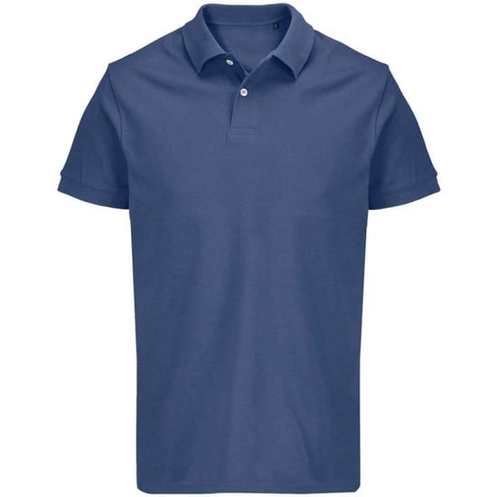 SOLS Unisex Adult Pacific Pique Twin Needle Stitch Polo Shirt (Denim) - Image 1