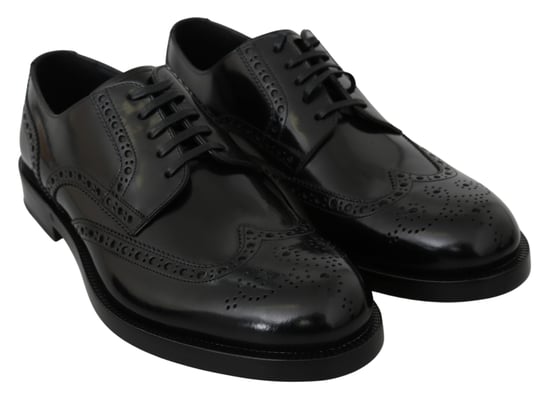 Dolce & Gabbana Zwarte Leren Derby Formele Brogueschoenen - Image 4