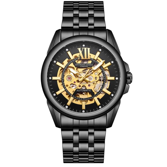 Hand Assembled Anthony James Limited Edition Mystique Automatic Black - 5 Year Warranty