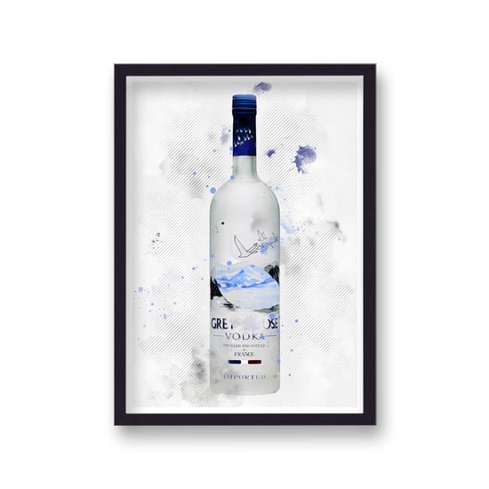 Spirit Graphic Splash Print Grey Goose Vodka Inspired - Black Frame