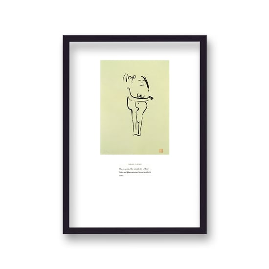 John Lennon Personal Sketch Collection 12 Real Love - Black Frame