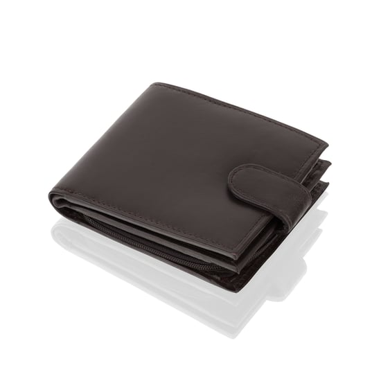 Woodland Leather Black Bi Fold 4.5" RFID Multi Pocket Wallet With Coin Pocket