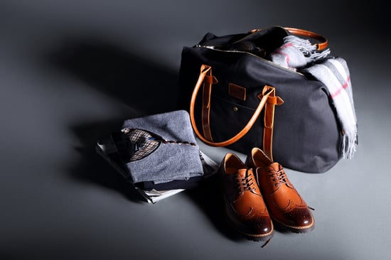 Hautton Leather Black Canvass And Tan Leather Mix Holdall 19.0" Central Zip Compartment Adjustable Shoulder Strap