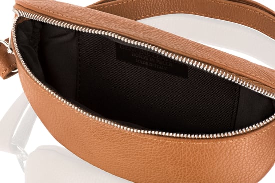 Woodland Leather Tan 9.0" Waist Bag With Detachable Adjustable Strap
