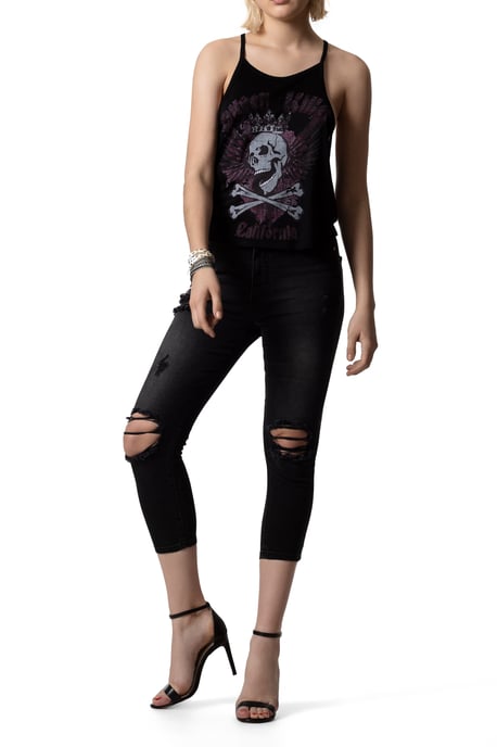 Skinny Jeans With Rip Detail