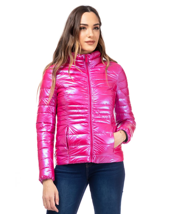 Long metallic vest with zipper - Image 1