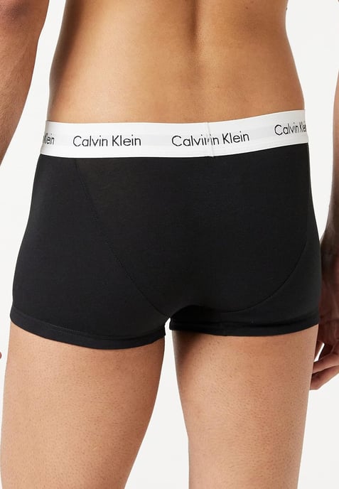 Calvin Klein Mens 3 Pack Boxer Briefs - Mid Rise - Black / White Band - Image 3