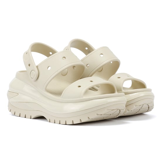 Crocs Classic Mega Crush Women's Bone Sandals - Image 1