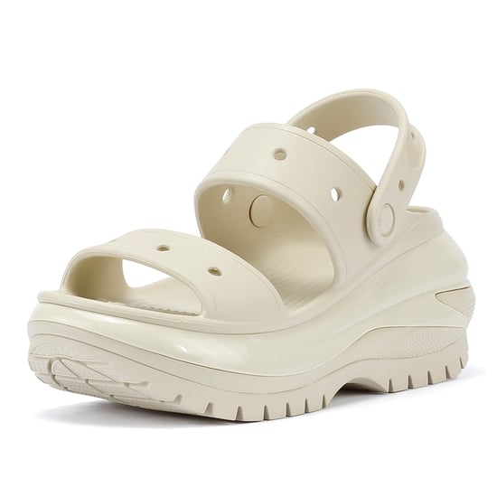 Crocs Classic Mega Crush Women's Bone Sandals - Image 3
