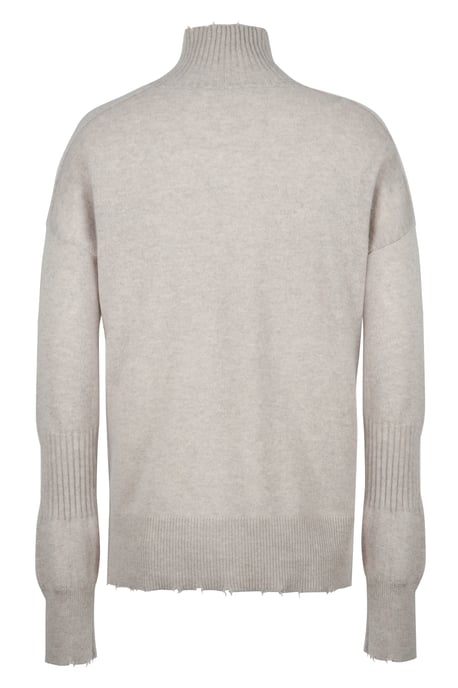 Cashmere High Neck Jumper In Grey