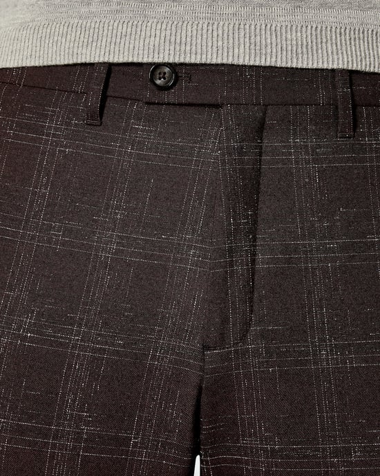 Ted Baker Ddartro Boucle Check Trousers, Dark Red - Image 2