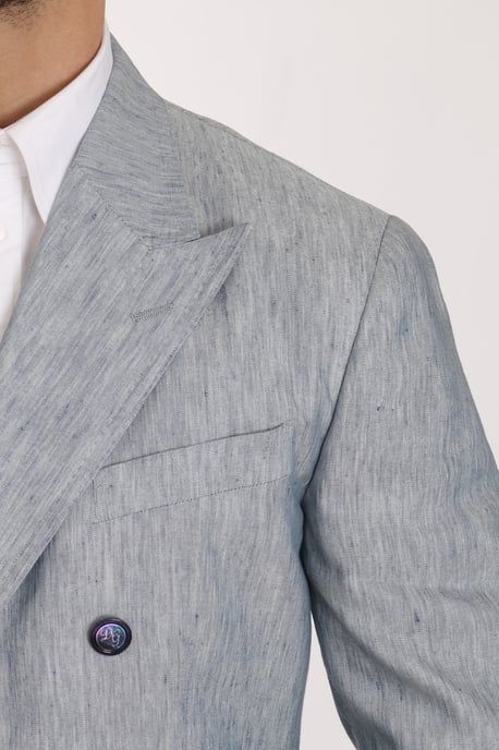 Dolce & Gabbana Blue Flax NAPOLI Jacket Coat Blazer - Image 5