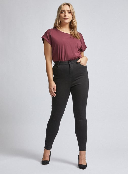 Dorothy Perkins Womens Curve Black Shape & Lift 4Way Denim Skinny Jeans Trousers