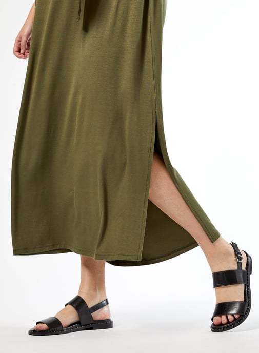 Dorothy Perkins Womens Curve Green Maxi Wrap Dress V-Neck Short Sleeve