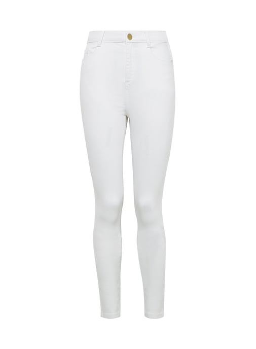 Dorothy Perkins Womens Tall White Shape & Lift Denim Skinny Jeans Pants Trousers
