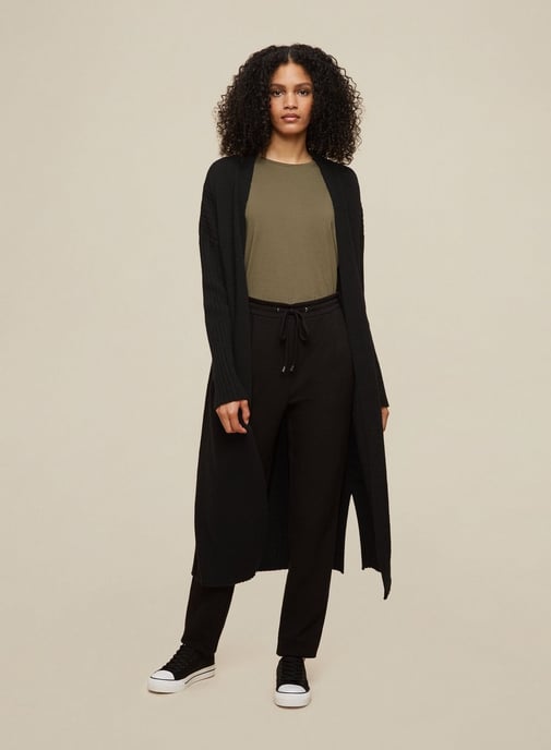 Dorothy Perkins Womens Tall Longline Ribbed Cardigan Knitwear Jumper Top
