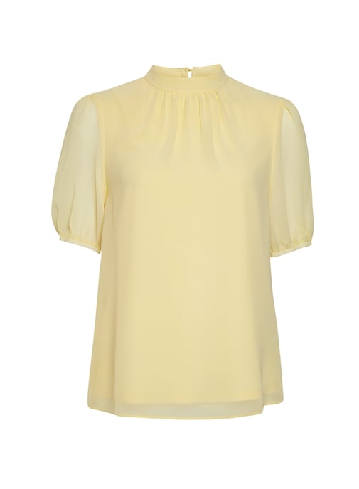 Dorothy Perkins Womens Billie & Blossom Lemon Puff Sleeve Shell Top Blouse