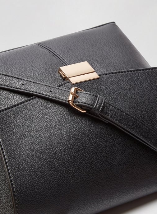 Dorothy Perkins Womens Black Top Handle Tote Bag Handbag Crossbody Shoulder