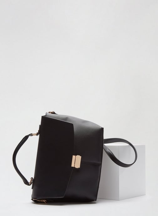Dorothy Perkins Womens Black Top Handle Tote Bag Handbag Crossbody Shoulder