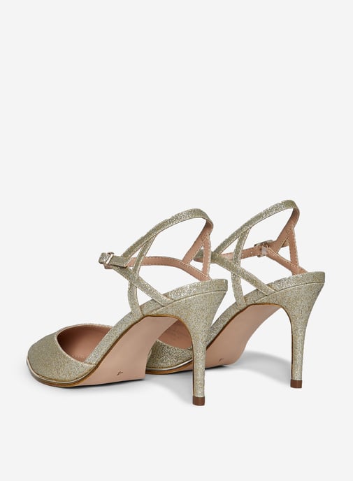 Dorothy Perkins Womens Gold Elfie Court Shoes Stiletto Heels Pumps Pointed