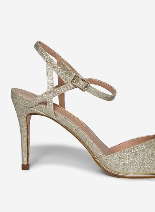 Dorothy Perkins Womens Gold Elfie Court Shoes Stiletto Heels Pumps Pointed
