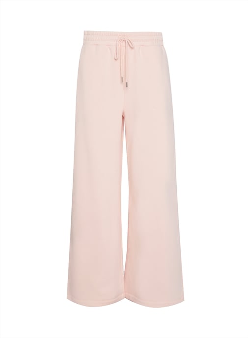 Dorothy Perkins Womens Pink Wide Leg Soft Trousers Front Tie Flare Pants Bottoms