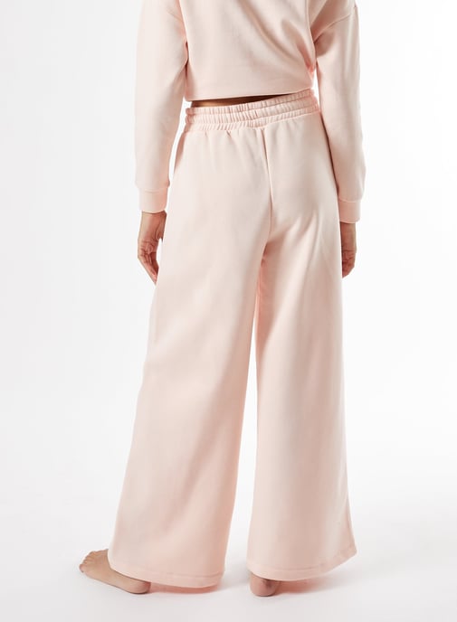 Dorothy Perkins Womens Pink Wide Leg Soft Trousers Front Tie Flare Pants Bottoms
