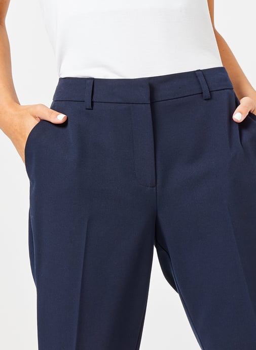 Dorothy Perkins Womens Petite Navy Naples Ankle Grazer Trouser Cropped Bottoms