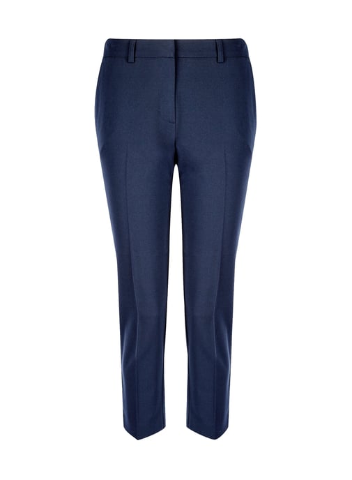 Dorothy Perkins Womens Petite Navy Naples Ankle Grazer Trouser Cropped Bottoms