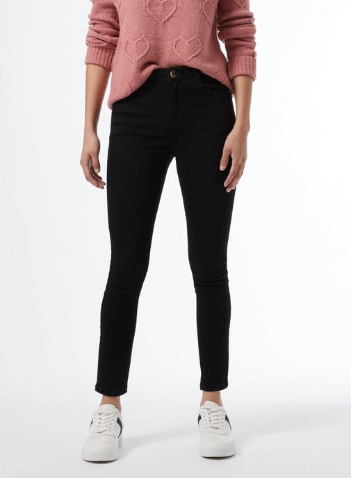 Dorothy Perkins Womens Petite Black Shape and Lift Denim Jeans Pants Trousers