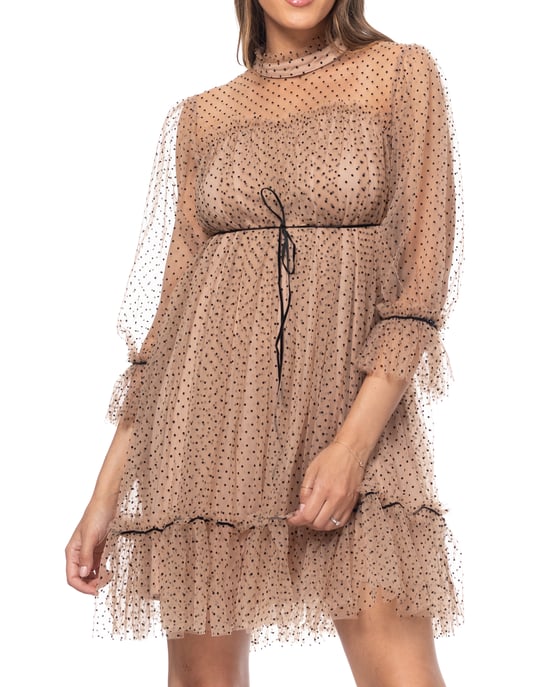 Long sleeve knit top with square neck - Image 2