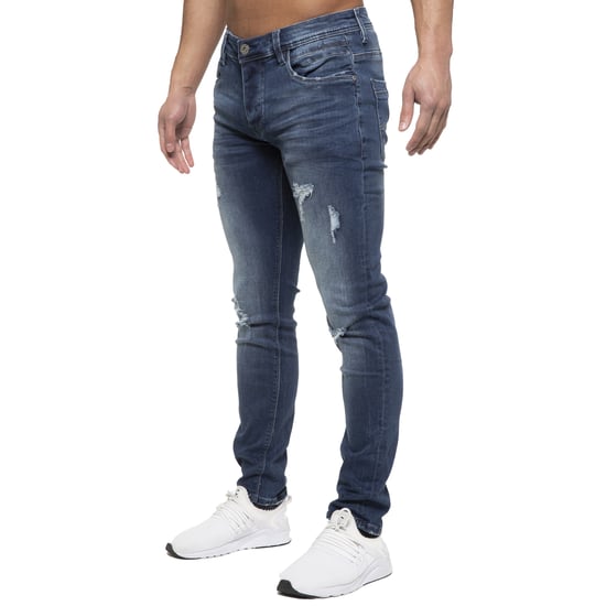 ETO | Mens Hyperstretch Jeans With Distress Effect