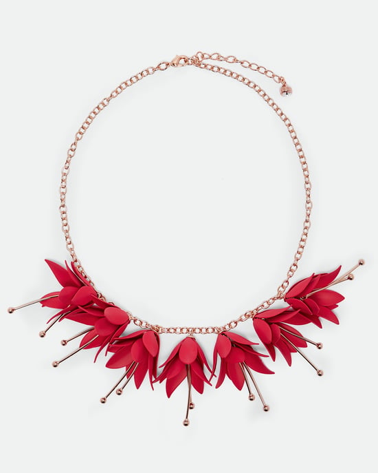 Ted Baker Fawna Fuchsia Drop Necklace in Fuchsia