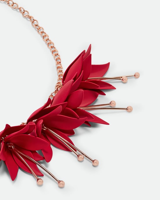 Ted Baker Fawna Fuchsia Drop Necklace in Fuchsia