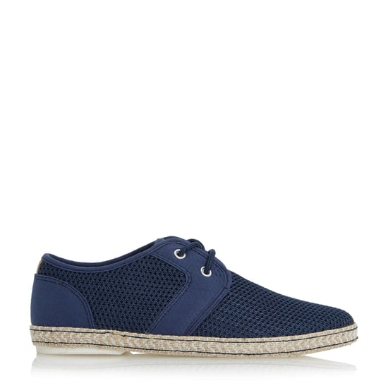 Dune Mens FENNTONS Mesh Detail Lace Up Canvas Shoes