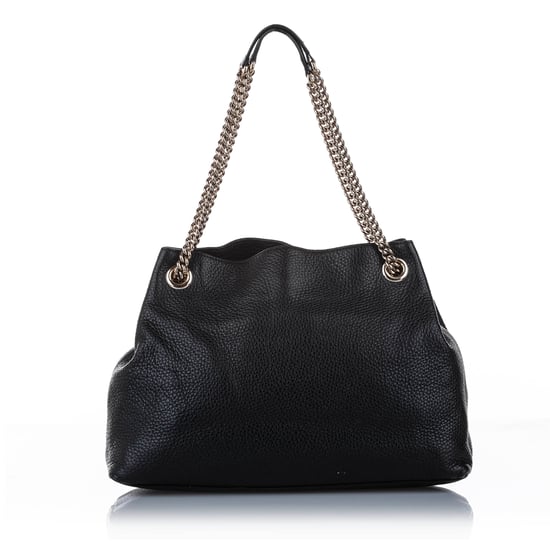 Vintage Gucci Soho Chain Leather Tote Bag Black - Image 3