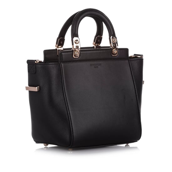 Vintage Givenchy HDG Leather Satchel Black - Image 2