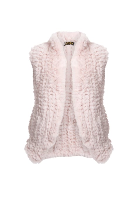 Hand Knitted Faux Fur Gilet