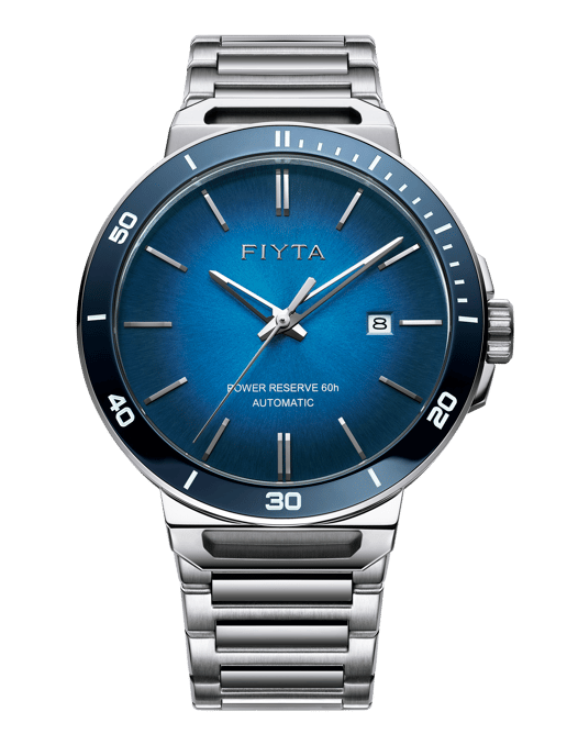Fiyta Mens Automatic Solo Date Blue Watch
